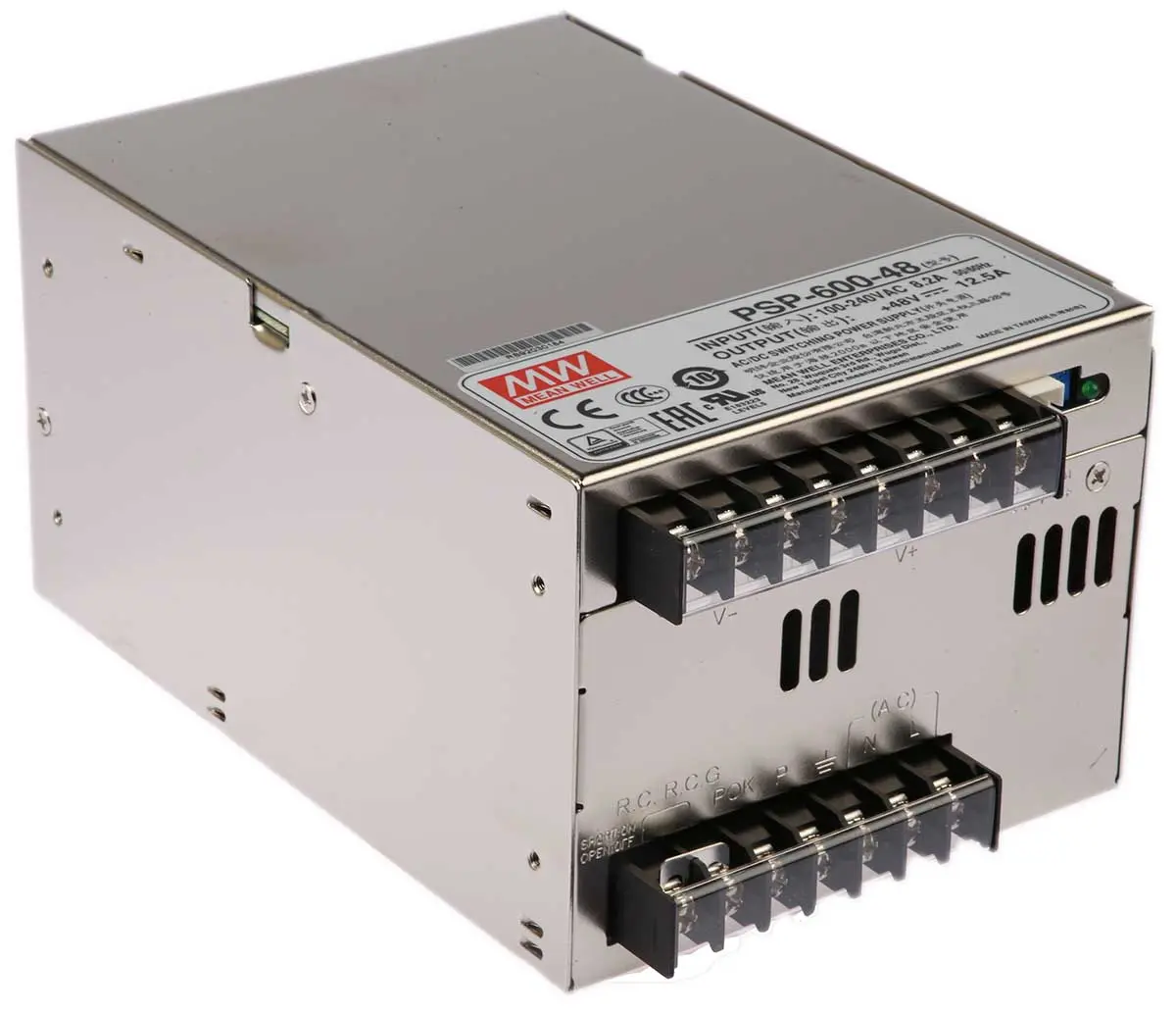 Produktfoto 1 von MEAN WELL PSP-600 Schaltnetzteil 1 48V dc 600 W, Fahrgestell 370 V dc, 264V ac