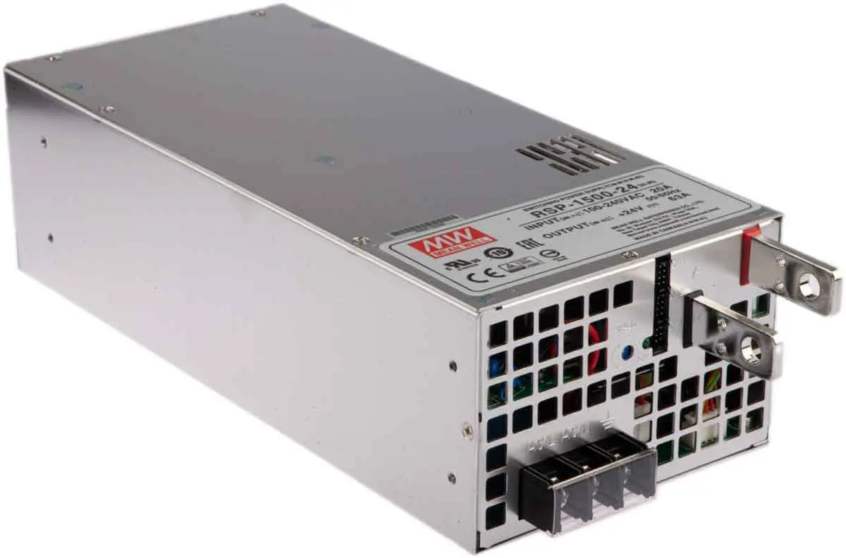 MEAN WELL Schaltnetzteil, 24V dc / 63A 1.5kW 127 → 370 V dc, 90 → 264 V ac Geschlossen, Gehäusemontage