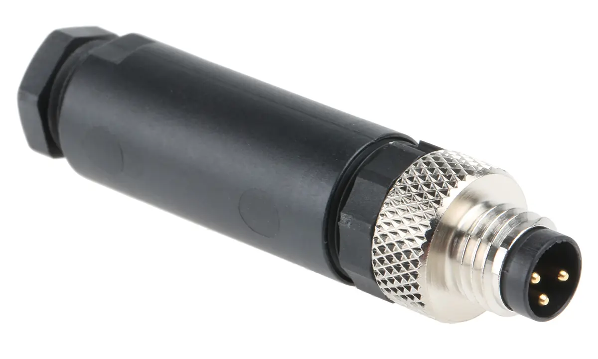 Produktfoto 1 von Phoenix Contact SACC M8 M8 Rundsteckverbinder Stecker 3-polig Stecker 4A Kabel IP68