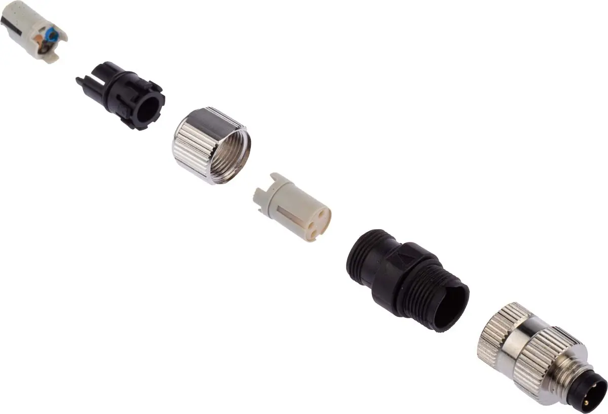 Produktfoto 1 von Phoenix Contact SACC M8 M8 Rundsteckverbinder Stecker 3-polig Stecker 4A Kabel IP68