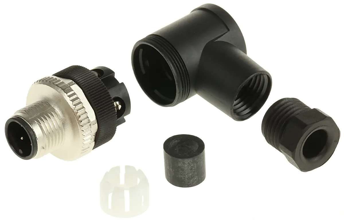 Produktfoto 1 von Phoenix Contact SACC-M12 M12 M12 Rundsteckverbinder Stecker 4-polig Stecker 4A Kabel IP40