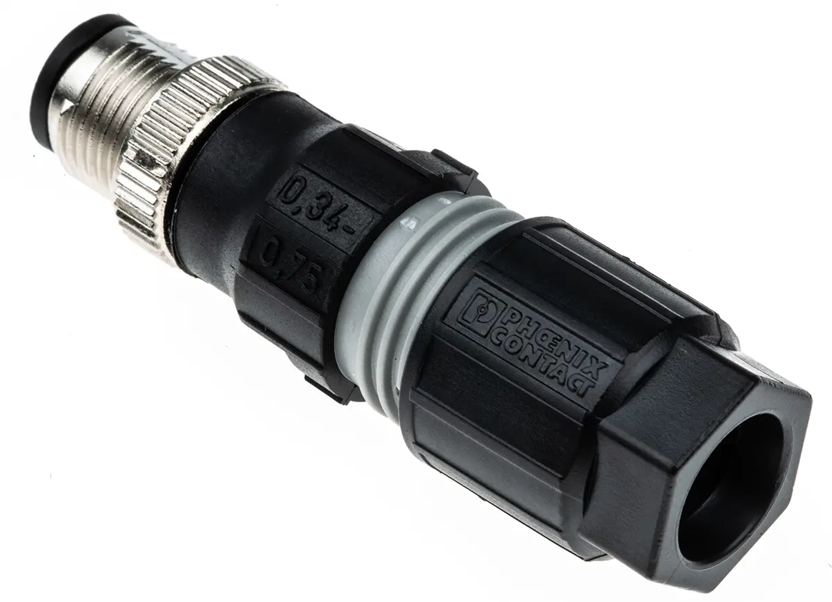 Produktfoto 1 von Phoenix Contact SACC M12 Rundsteckverbinder Stecker 4-polig Stecker 4A Kabel IP65, IP67