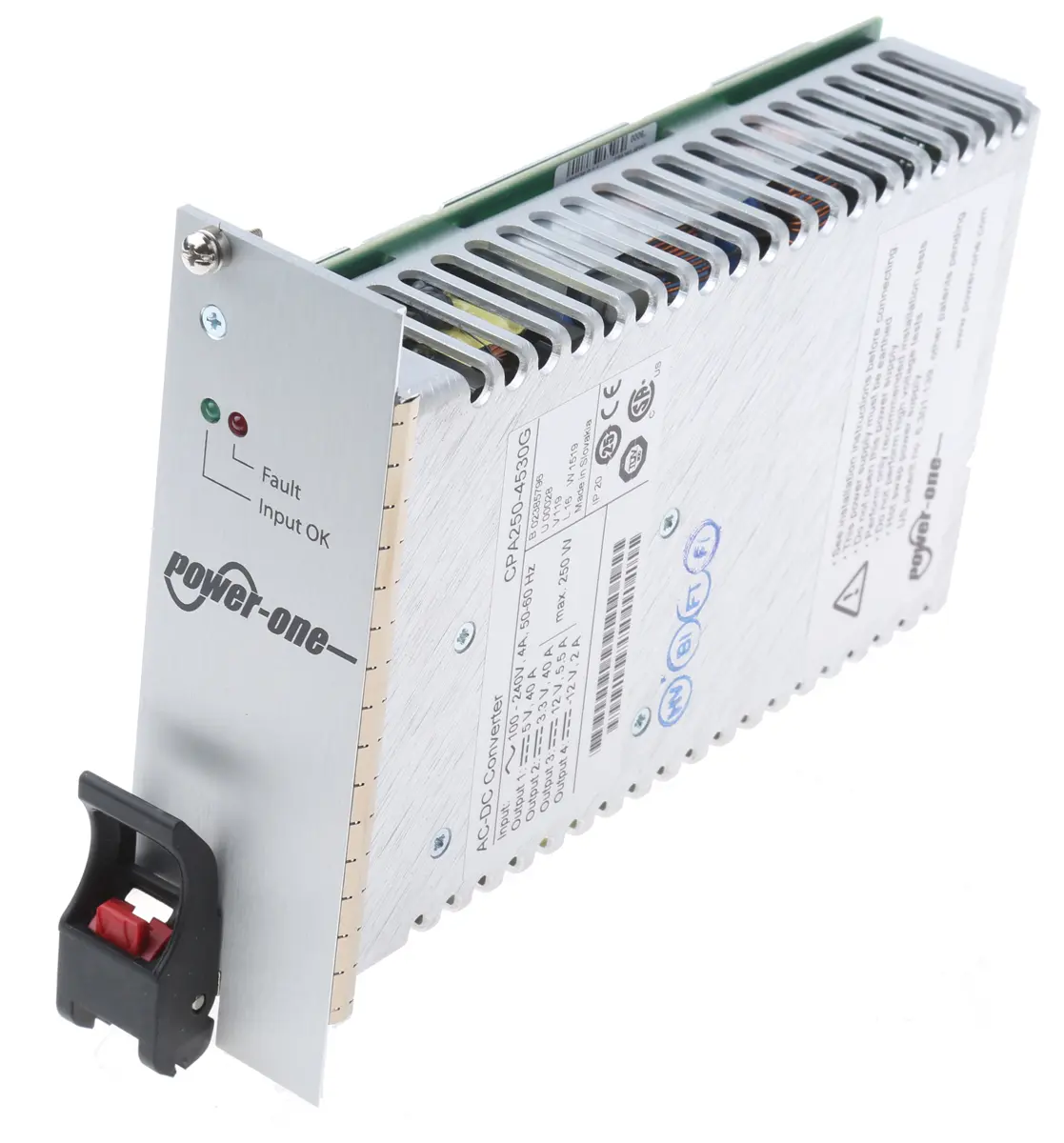 Produktfoto 1 von BEL POWER SOLUTIONS INC CPA Schaltnetzteil 4 12V dc 250 W, Rack 264V ac