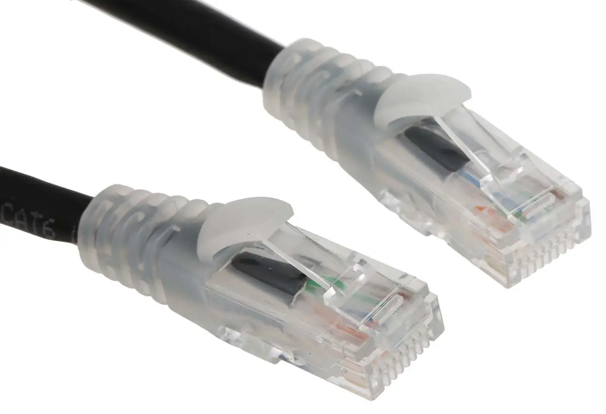 Produktfoto 1 von RS PRO Kat. 6 Ethernet-Kabel, 5 m, Schwarz U/UTP Stecker, A RJ45 Stecker, B RJ45, Raucharm halogenfrei