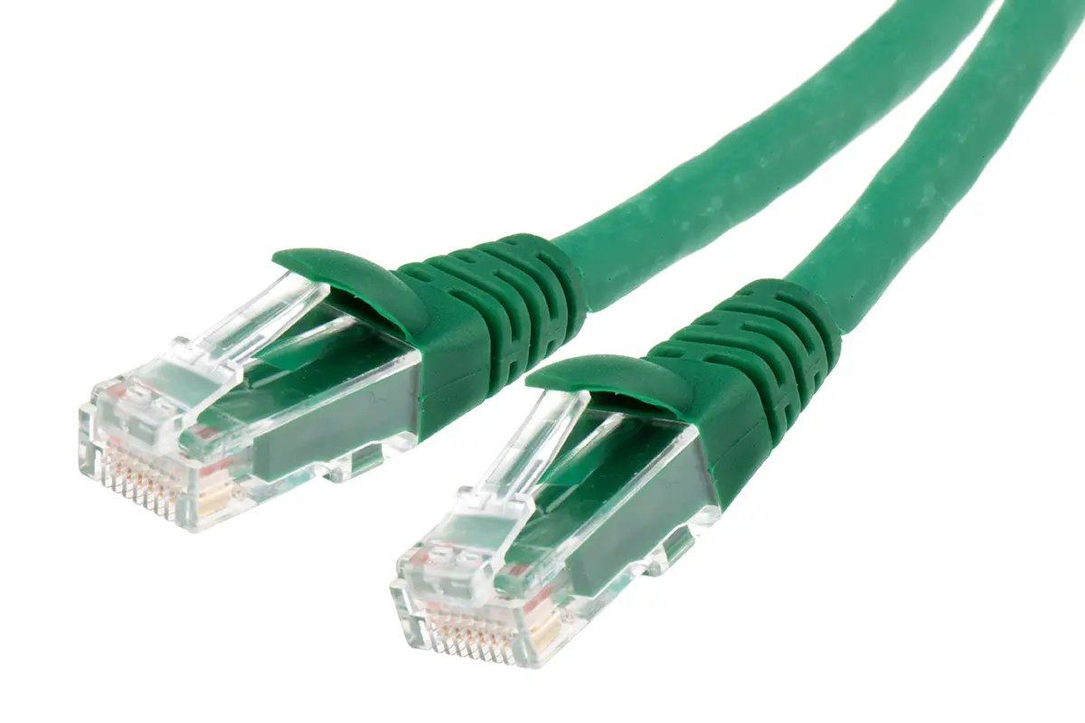Produktfoto 1 von RS PRO Kat. 6 Ethernet-Kabel, 5 m, Grün U/UTP Stecker, A RJ45 Stecker, B RJ45, Raucharm halogenfrei