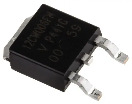 Produktfoto 1 von Vishay Oberfläche Diode Schottky-Diode Gemeinsame Kathode, 60 V / 12 A, 3-Pin TO-252