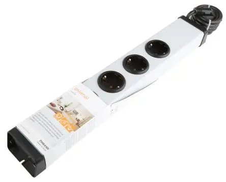 Produktfoto 1 von Ehmann VARIO LINEA Typ F Steckdosenleiste, 5-fach 16A CEE 7/7 Deutscher Schuko / Französisch, 1.5m Kabel, 250V