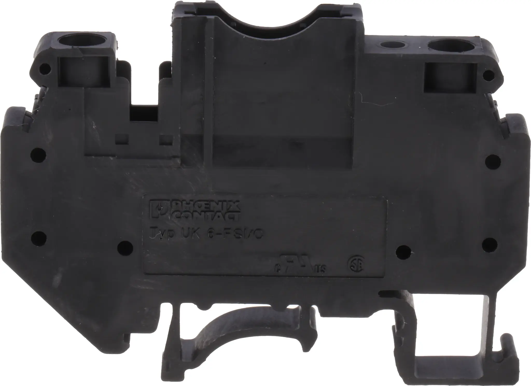 Produktfoto 1 von Phoenix Contact UK 6-FSI/C Reihenklemme mit Sicherungshalter Einfach Schwarz, 250 V / 30A, Schraubanschluss