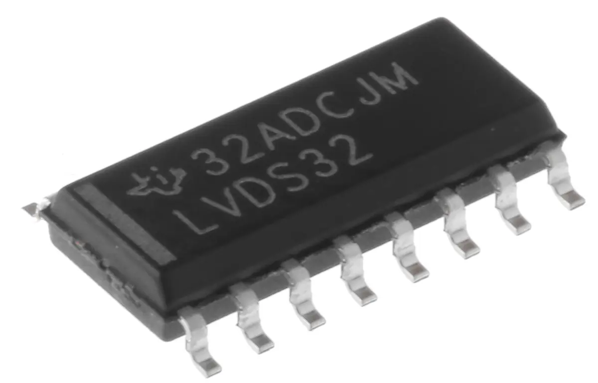 Produktfoto 1 von Texas Instruments Empfänger-IC 4 LVDS LVTTL, 100 Mbps Oberfläche 4 Elem./Chip, SOIC 16-Pin