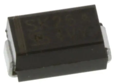 Produktfoto 1 von Taiwan Semiconductor SK26A Oberfläche Diode Schottky-Diode Einfach, 60 V / 2 A, 2-Pin DO-214AC