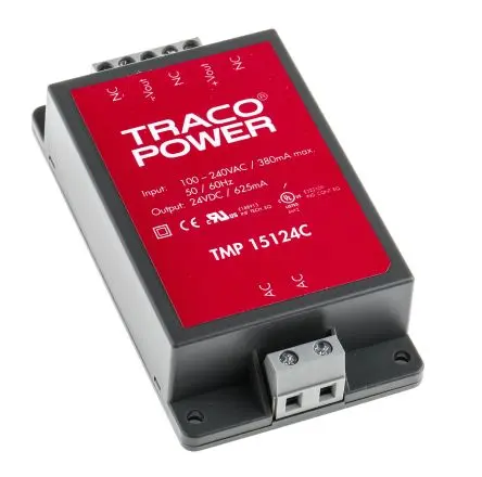 TRACOPOWER TMP Schaltnetzteil 1 24V dc 15 W, Fahrgestell 264V ac