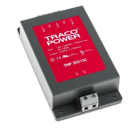 Produktfoto 1 von TRACOPOWER TMP Schaltnetzteil 2 15V dc 30 W, Fahrgestell 264V ac