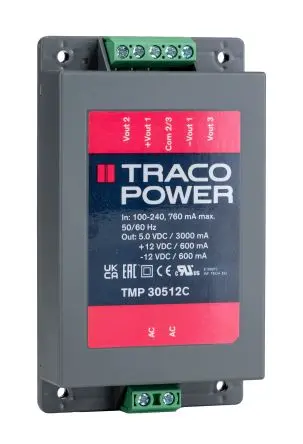Produktfoto 1 von TRACOPOWER TMP Schaltnetzteil 3 12V dc 29 W, Fahrgestell 264V ac
