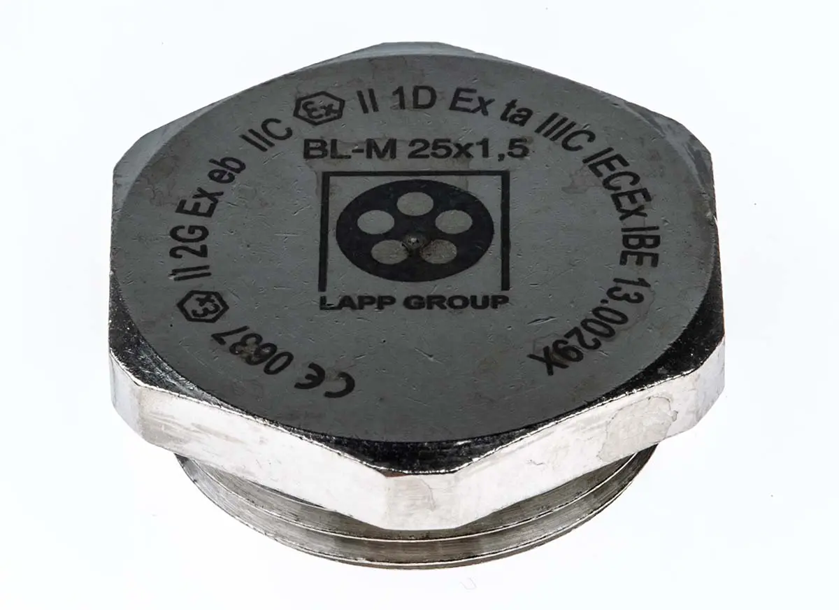 Lapp 5210 Blindstopfen M25, Messing vernickelt Mit Gewinde Ø 31.9 mm, IP68