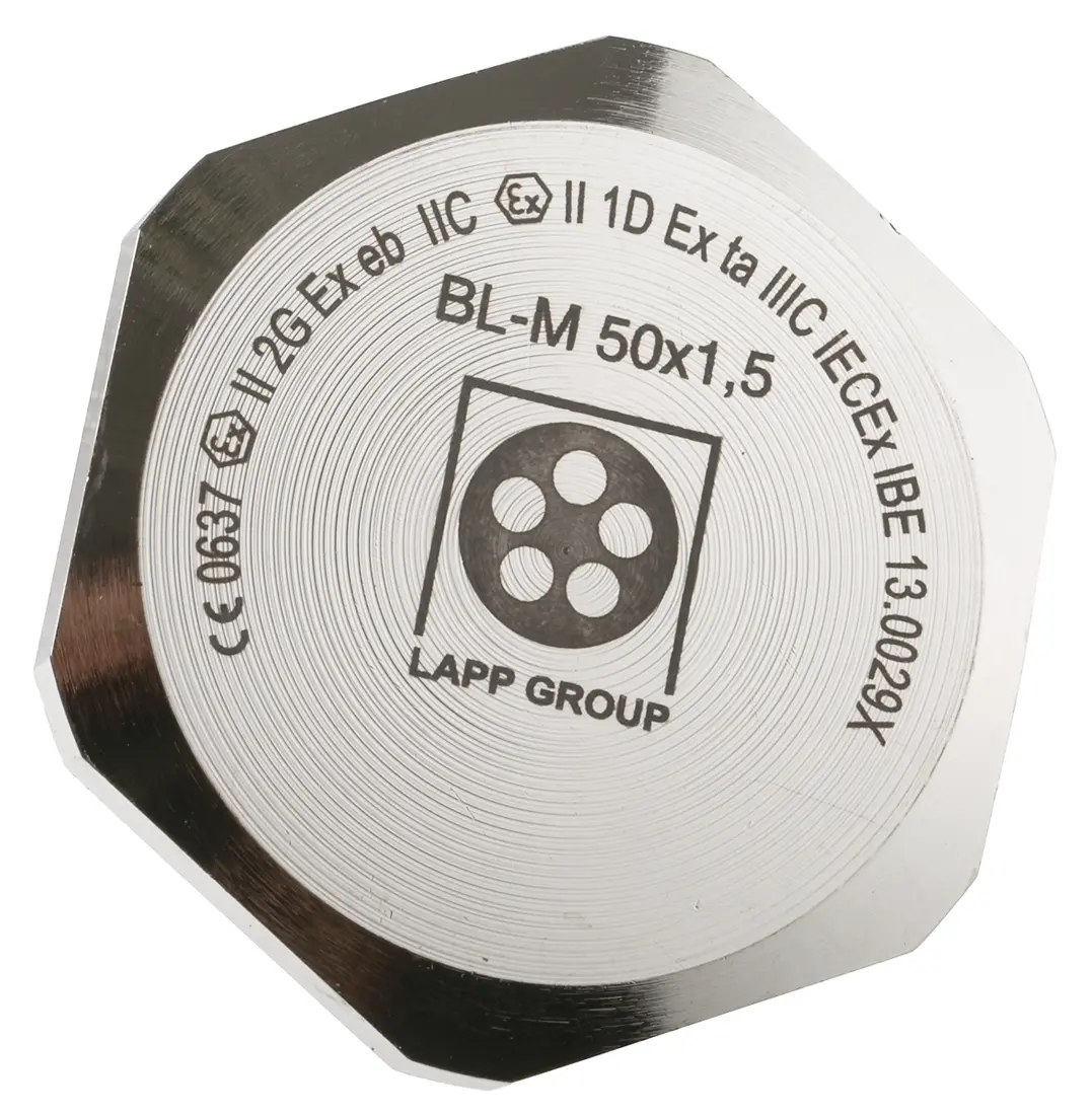 Lapp 5210 Blindstopfen M50, Messing vernickelt Mit Gewinde Ø 59 mm, IP68