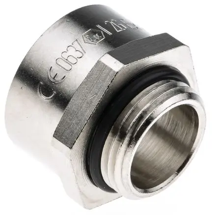 Produktfoto 1 von Lapp SKINDICHT Kabelverschraubung Adapter Typ Vergrößerer M25 M20 Messing vernickelt IP68 Grau -30 °C / 90 °C