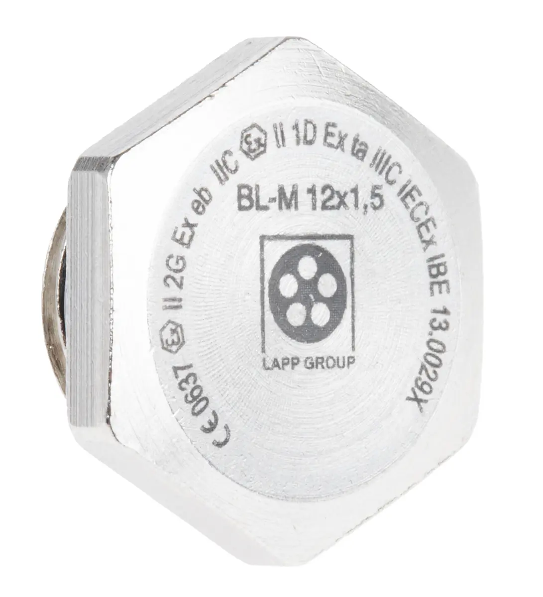 Produktfoto 1 von Lapp 5210 Blindstopfen M12, Messing vernickelt Mit Gewinde Ø 17.8 mm, IP68
