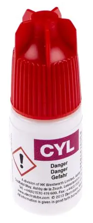 Produktfoto 1 von Electrolube Cyanolube Sekundenkleber Cyanacrylat Flüssig Klar, Flasche 6 x 5 ml