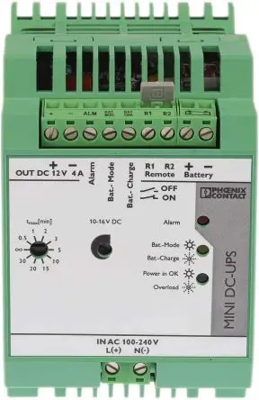 Produktfoto 1 von Phoenix Contact 100V ac, 240 V ac MINI-DC DIN-Hutschiene Unterbrechungsfreie Stromversorgung 48 W, 12V dc