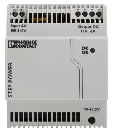 Produktfoto 1 von Phoenix Contact STEP POWER DIN-Schienen Netzteil Geschalteter Modus 264V ac AC / 4 A 16.5V dc DC 60 W