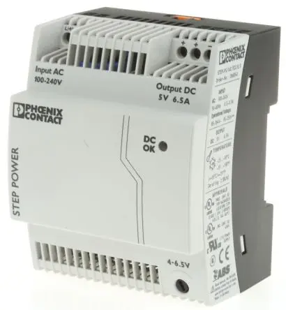 Produktfoto 1 von Phoenix Contact STEP POWER DIN-Schienen Netzteil Geschalteter Modus 264V ac AC / 6.5 A 6.5V dc DC 32.5 W