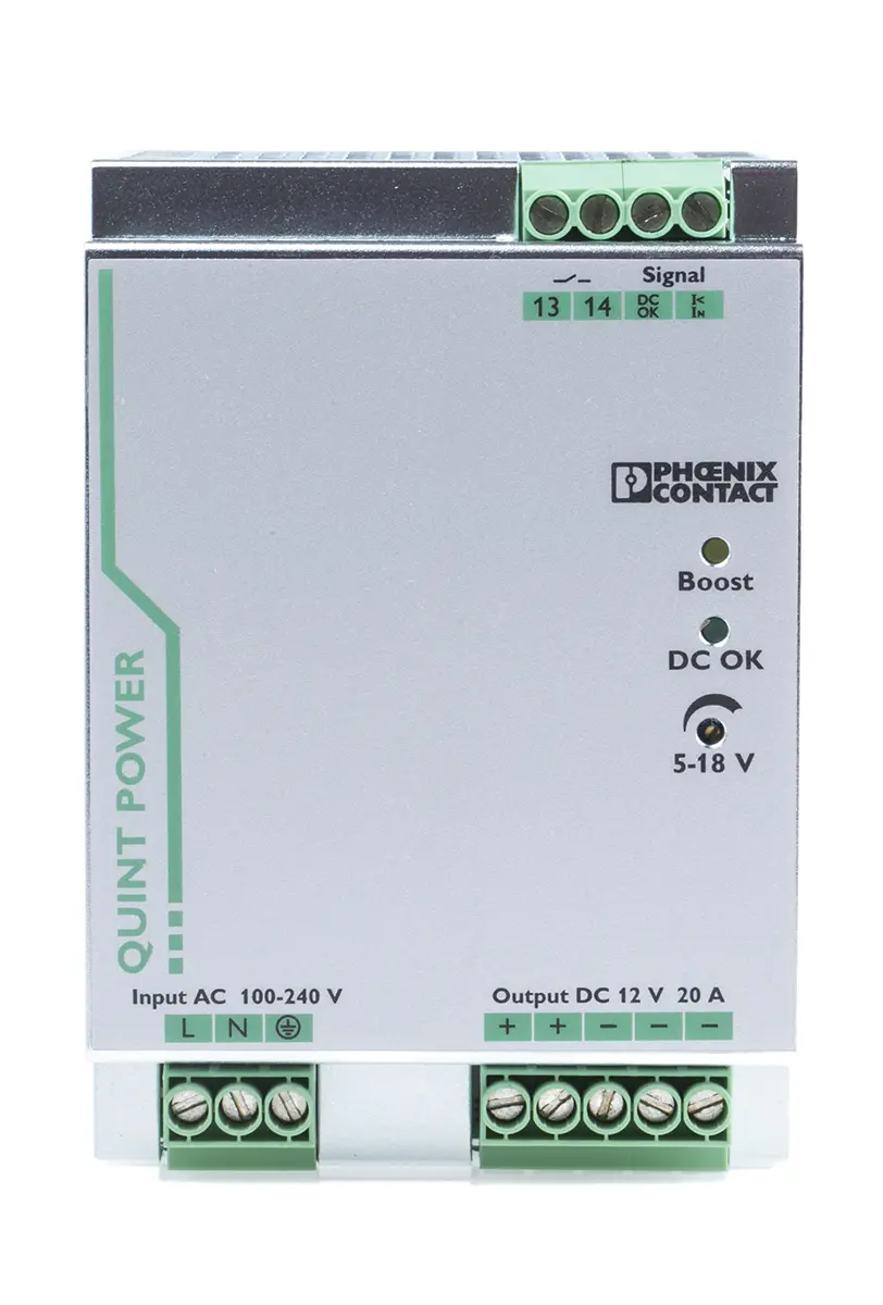 Produktfoto 1 von Phoenix Contact QUINT-PS/1AC/12DC/20 DIN-Schienen Netzteil Getaktet 12V dc / 20A 240W 85 → 264V ac