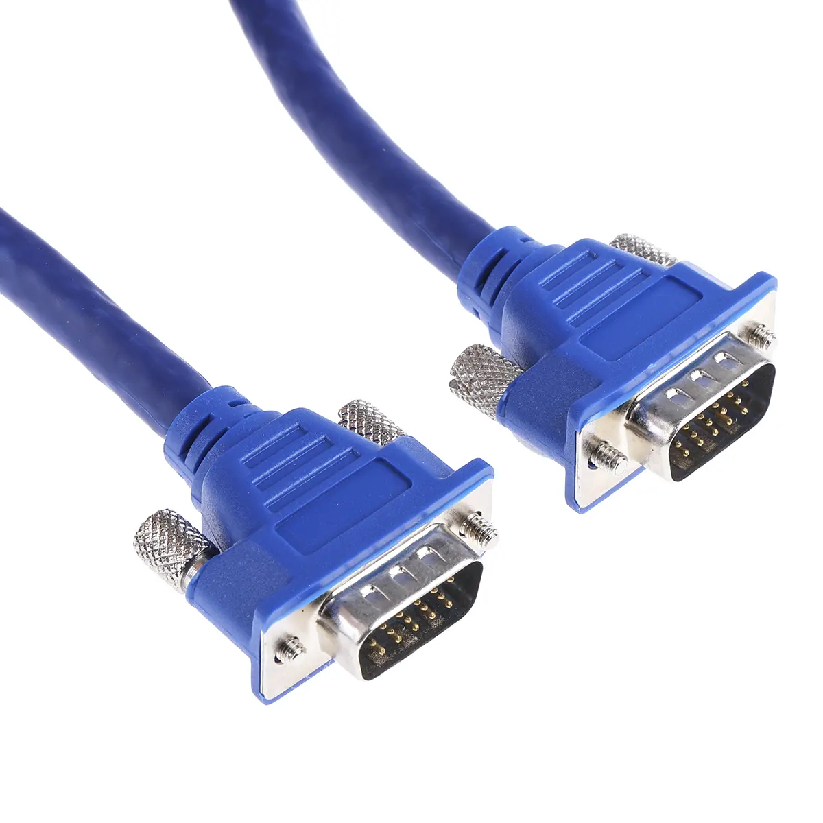Produktfoto 1 von RS PRO LPVGAM VGA-Kabel A VGA / Stecker B VGA / Stecker, 5 m Flach Blau