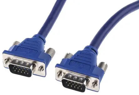Produktfoto 1 von RS PRO LPVGAM VGA-Kabel A VGA / Stecker B VGA / Stecker, 10 m Flach Blau