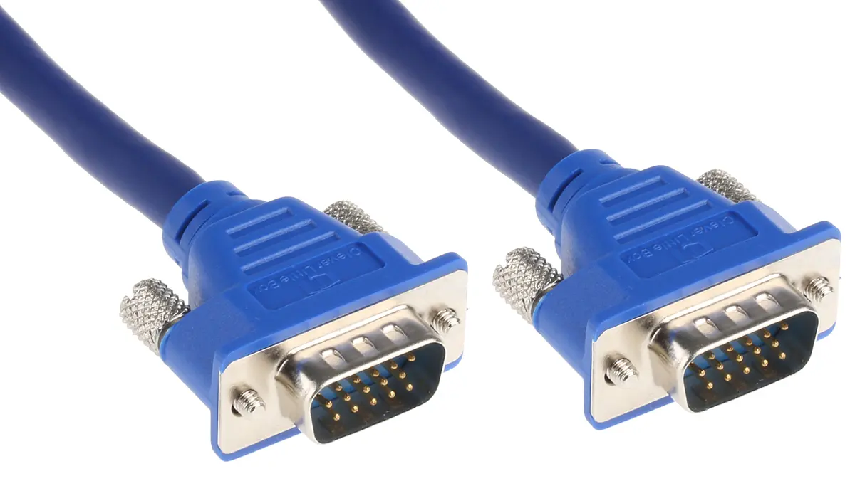 Produktfoto 1 von RS PRO LPVGAM VGA-Kabel A VGA / Stecker B VGA / Stecker, 15 m Flach Blau