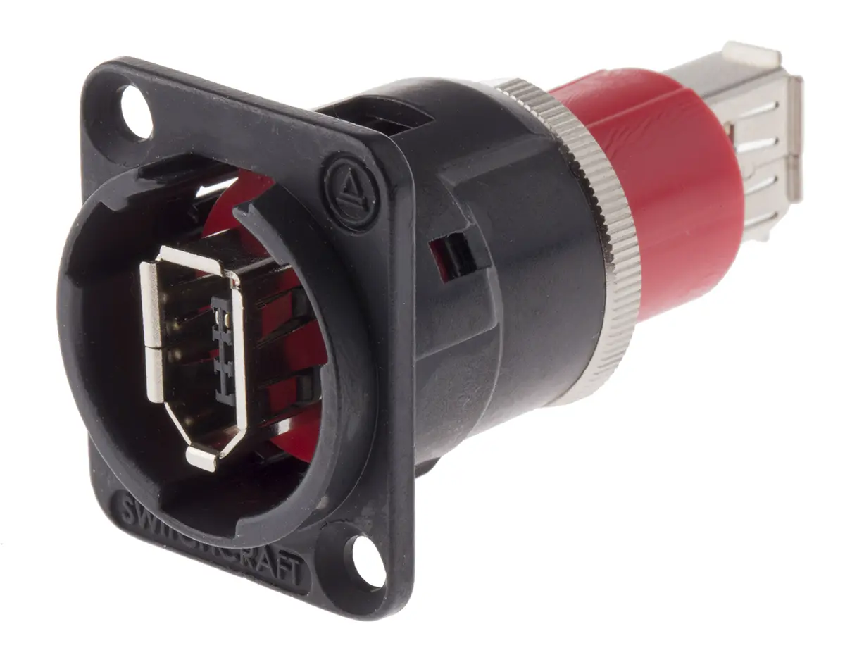 Produktfoto 1 von Switchcraft Firewire- Steckverbinder, 6-polig, Gerade, Panel Buchse