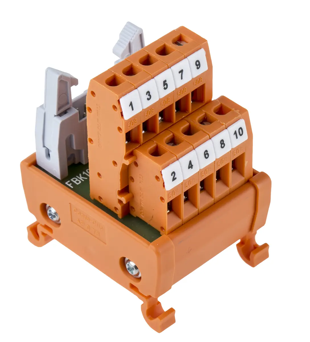 Produktfoto 1 von RS PRO Schnittstellenmodul Flachbandkabel, Stecker, 10-polig, 125 V ac/dc, DIN-Hutschiene 1A