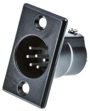 Produktfoto 1 von Amphenol Industrial Gerade 6-polig Panel Stecker Silber Schwarz XLR-Steckverbinder, 133V