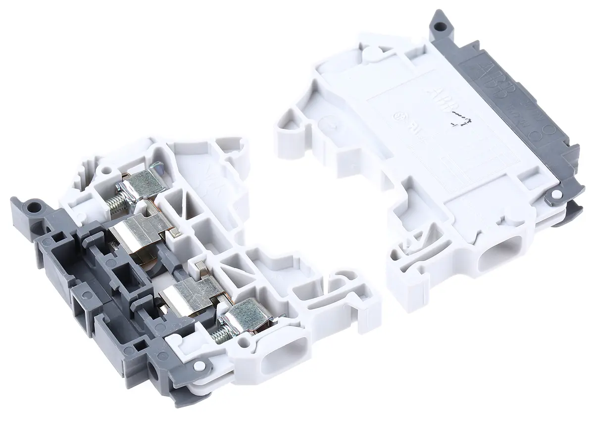 Produktfoto 1 von Entrelec SNK Reihenklemme mit Sicherungshalter 1 Grau, 4 mm², 250 V Schraubbefestigung Abgesichert
