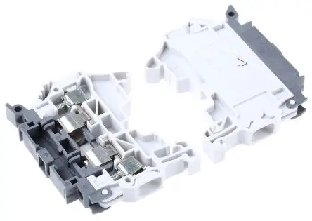 Produktfoto 1 von Entrelec SNK Reihenklemme mit Sicherungshalter 1 Grau, 4mm², 250V Schraubbefestigung Abgesichert