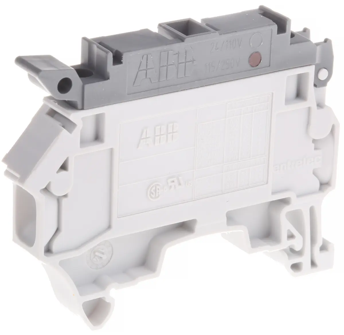 Produktfoto 1 von Entrelec SNK Reihenklemme mit Sicherungshalter 1 Grau, 4 mm², 250 V Schraubbefestigung Abgesichert