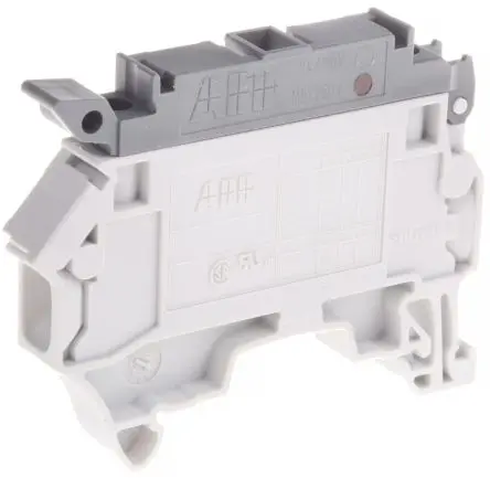 Produktfoto 1 von Entrelec SNK Reihenklemme mit Sicherungshalter 1 Grau, 4mm², 250V Schraubbefestigung Abgesichert