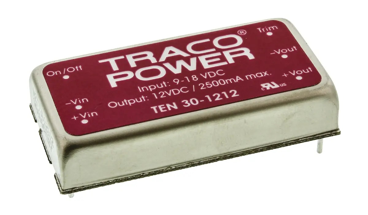 Produktfoto 1 von TRACOPOWER TEN 30 DC/DC-Wandler 30W 12 V dc IN, 12V dc OUT / 2.5A 1.5kV dc