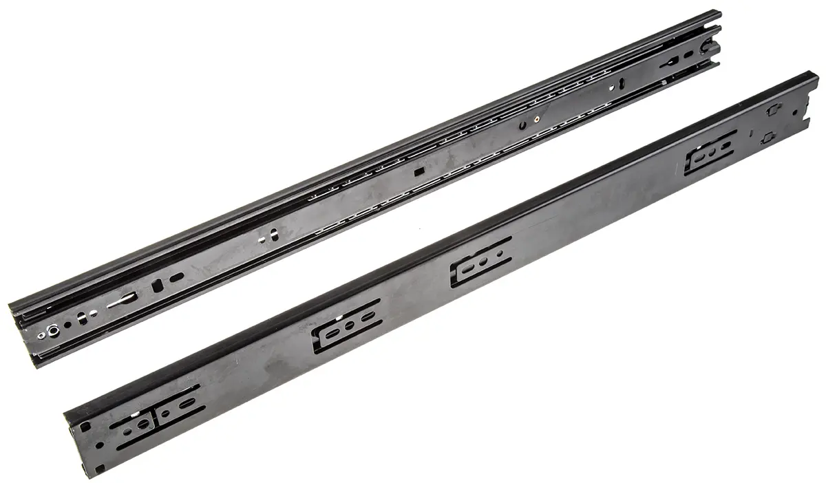 Produktfoto 1 von Accuride Selbstschließend Teleskopschienen Stahl 50kg Last 550 mm Weg L. 559 mm