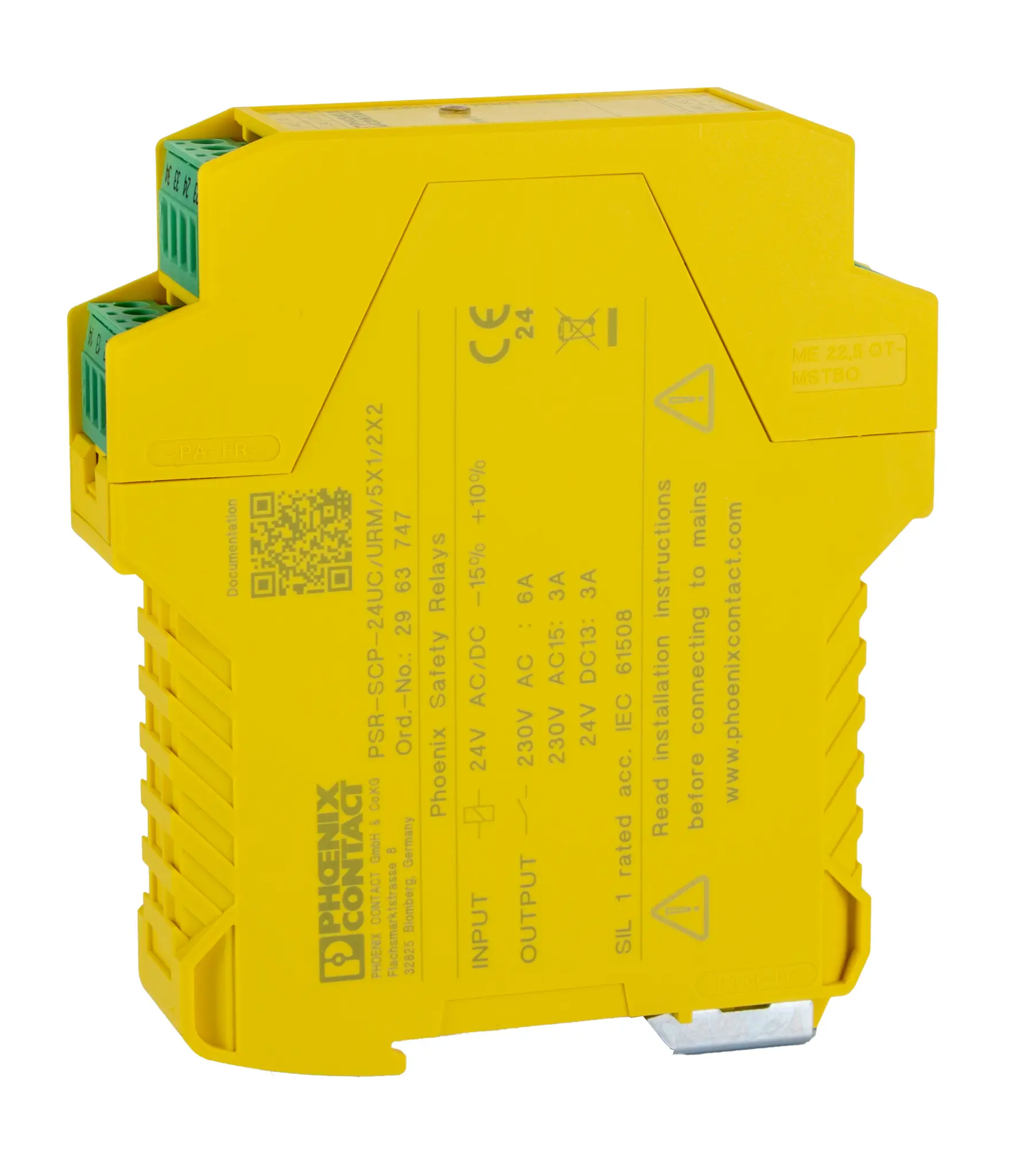 Produktfoto 1 von Phoenix Contact DIN-Hutschiene PSR-SCP Zwangsgeführte Relais, Spule 24 V dc / 1.2 W / 6 A