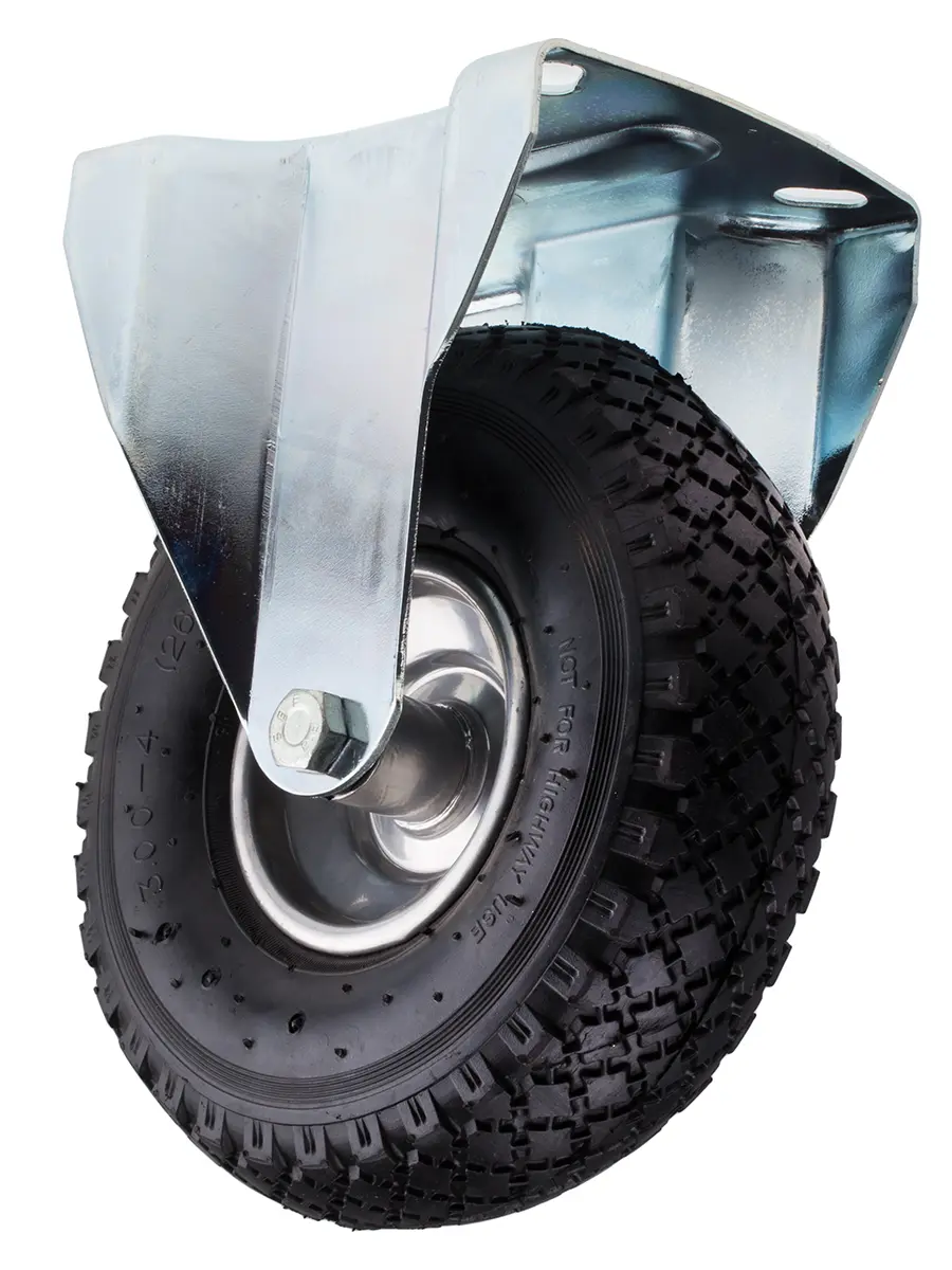 Produktfoto 1 von RS PRO Fest Lenkrolle, Rad ø 260mm, 150kg, Ges H. 302mm, Rad B. 85mm, 200 x 160mm, Platte, Gummi-Material