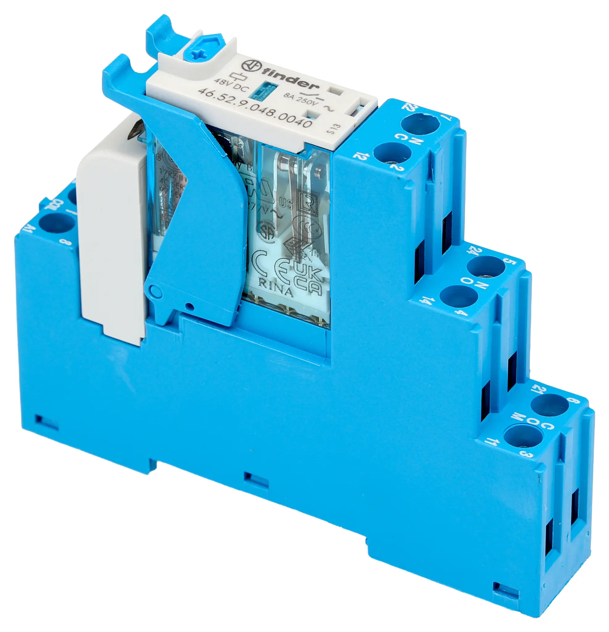 Produktfoto 1 von Finder 4C Series Interface Relais / 400V ac 48V dc, 2-poliger Wechsler DIN-Schienen 250V ac