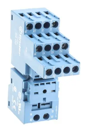 Produktfoto 1 von Finder Relaissockel zur Verwendung mit 55,32 94, 8 -Kontakt, DIN-Hutschiene, 250V ac