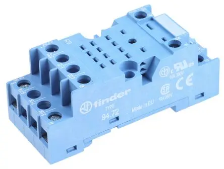 Finder Relaissockel 94, 8 -Kontakt, DIN-Hutschiene, 250V ac