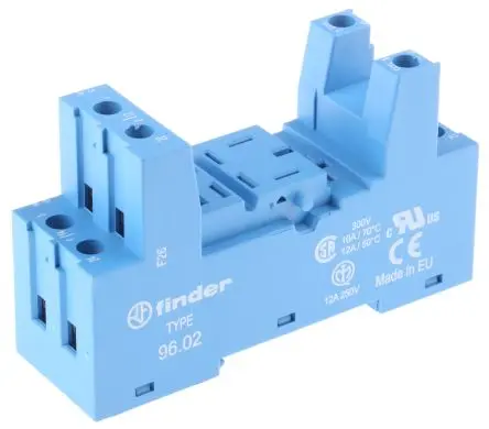 Produktfoto 1 von Finder Relaissockel 96, 8 -Kontakt, DIN-Hutschiene, 250V ac