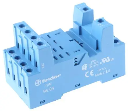 Produktfoto 1 von Finder Relaissockel 96, 14 -Kontakt, DIN-Hutschiene, 250V ac