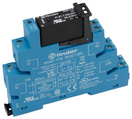 Produktfoto 1 von Finder 38 Interface Relais 24V dc, SPST DIN-Hutschiene 16.5mA