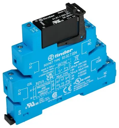 Produktfoto 1 von Finder 38 Interface Relais 24V dc, SPST DIN-Hutschiene 16.5mA