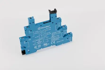 Produktfoto 1 von Finder Relaissockel zur Verwendung mit 34,51, 34,81 93, 5 -Kontakt, DIN-Hutschiene, 250V ac