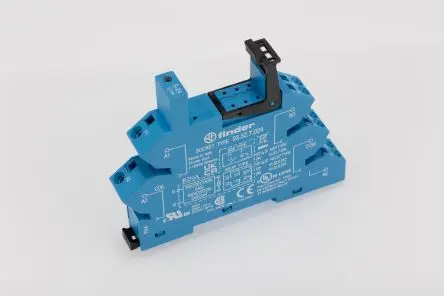 Produktfoto 1 von Finder Relaissockel 93, 5 -Kontakt, DIN-Hutschiene, 24V dc