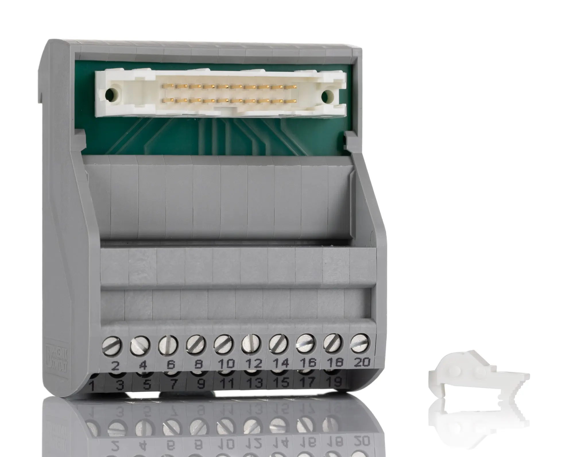 Produktfoto 1 von Phoenix Contact VIP-2 Schnittstellenmodul Flachbandkabel, Stecker, 20-polig, 60 V ac/dc, DIN-Hutschiene 1A